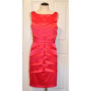 Nwts Julian Taylor Red Sleeveless Sheath Dress Womens 14